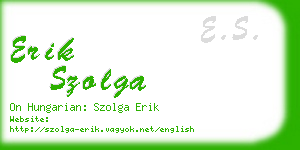 erik szolga business card